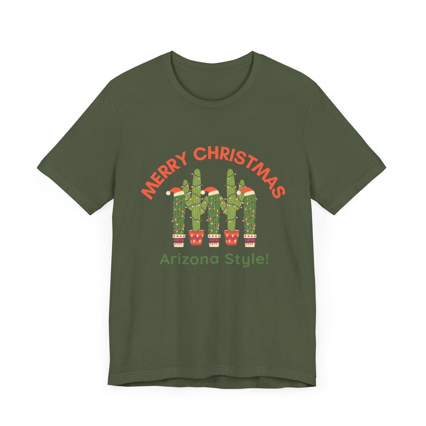 Arizona Decorated Saguaro Cactus for Christmas, Saguaro Cactus Decor, Cactus Lights, Santa Hat Cactus, Desert Cactus, Lit up Cactus Shirt
