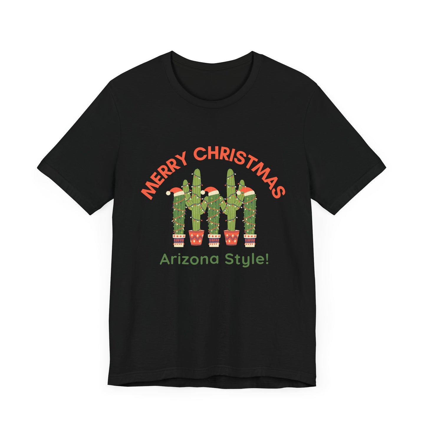Arizona Decorated Saguaro Cactus for Christmas, Saguaro Cactus Decor, Cactus Lights, Santa Hat Cactus, Desert Cactus, Lit up Cactus Shirt