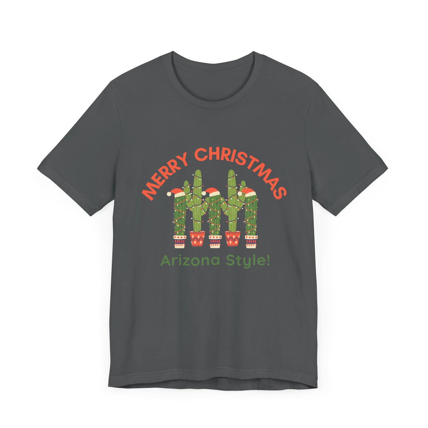 Arizona Decorated Saguaro Cactus for Christmas, Saguaro Cactus Decor, Cactus Lights, Santa Hat Cactus, Desert Cactus, Lit up Cactus Shirt