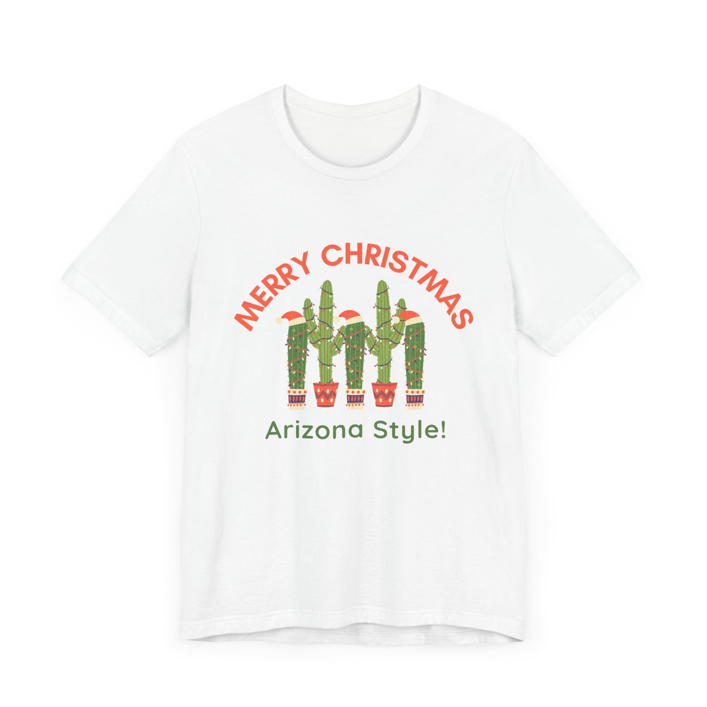 Arizona Decorated Saguaro Cactus for Christmas, Saguaro Cactus Decor, Cactus Lights, Santa Hat Cactus, Desert Cactus, Lit up Cactus Shirt