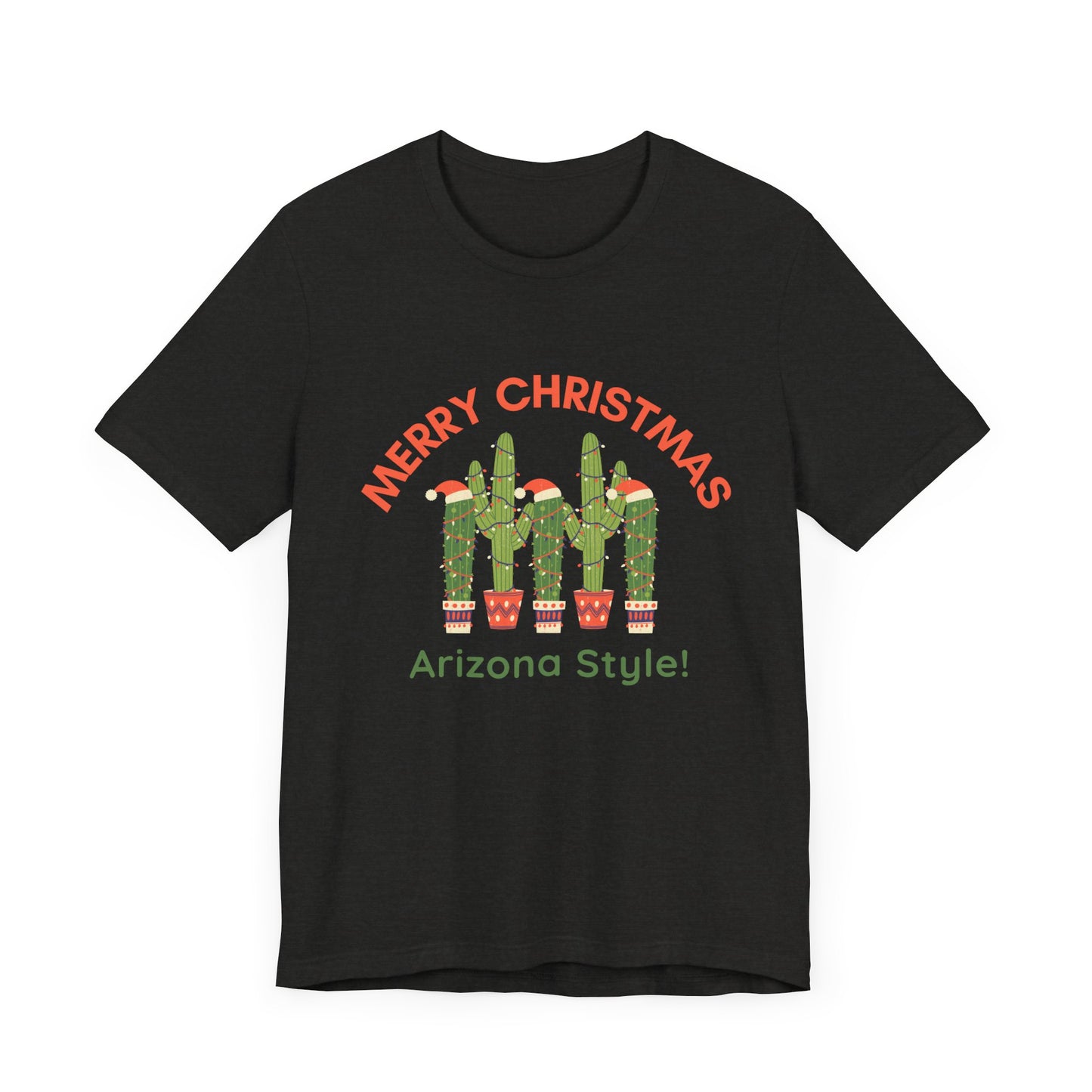 Arizona Decorated Saguaro Cactus for Christmas, Saguaro Cactus Decor, Cactus Lights, Santa Hat Cactus, Desert Cactus, Lit up Cactus Shirt